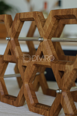 Деревянная подставка для вина на 7 бутылок «Винный шарм» от мастерской DIVIRO